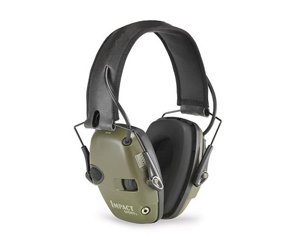 Howard Leight Impact Sport OD Ear Muff, 24 DB Rating, Class 4 Olive Green 5XCTN