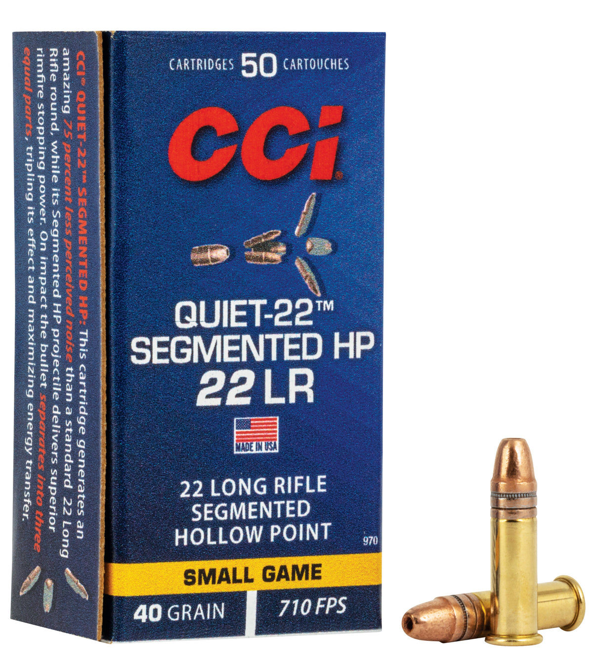 CCI .22lr Quiet Segmented HP - 500 rounds