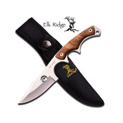 Elk Ridge Outdoor Upswept Hunting Bowie Fixed Knife - 7 Inch