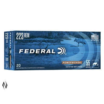 Federal Power-Shok Rifle 223 Remington 55 Grain