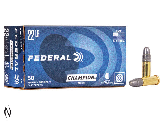 Federal Champion .22lr, 40gr Solid HV, 1240fps - 500pk
