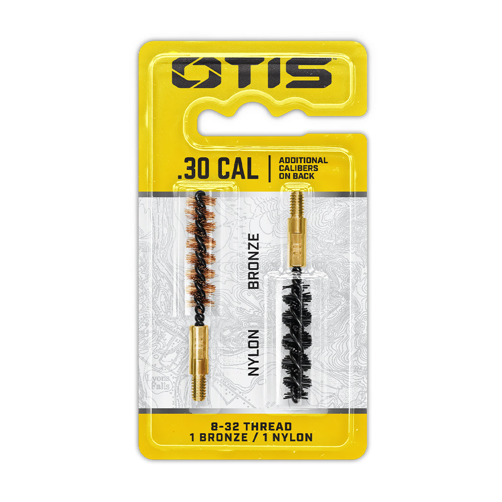 Otis .30 Caliber Bore Brush 2 Pack (1 nylon/1 bronze)