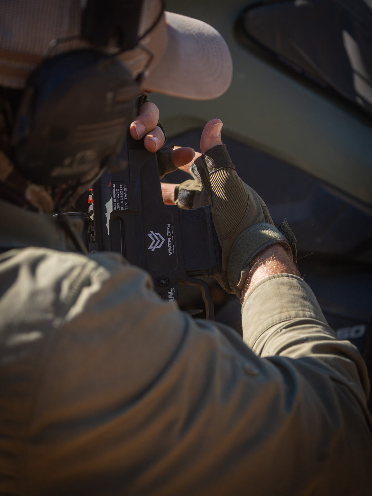 Loading a magazine with .300 Blackout cartridges in the field
