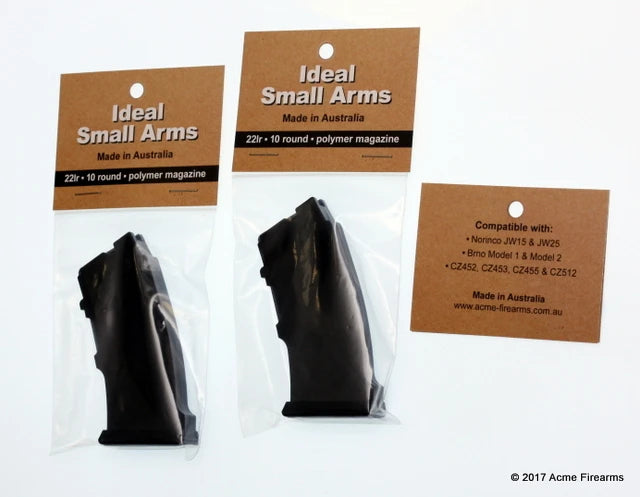 Ideal Small Arms - 22lr Rimfire Magazine -Polymer - 10 Cartridges